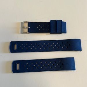 Barton watch band strap in navy blue 21 mm